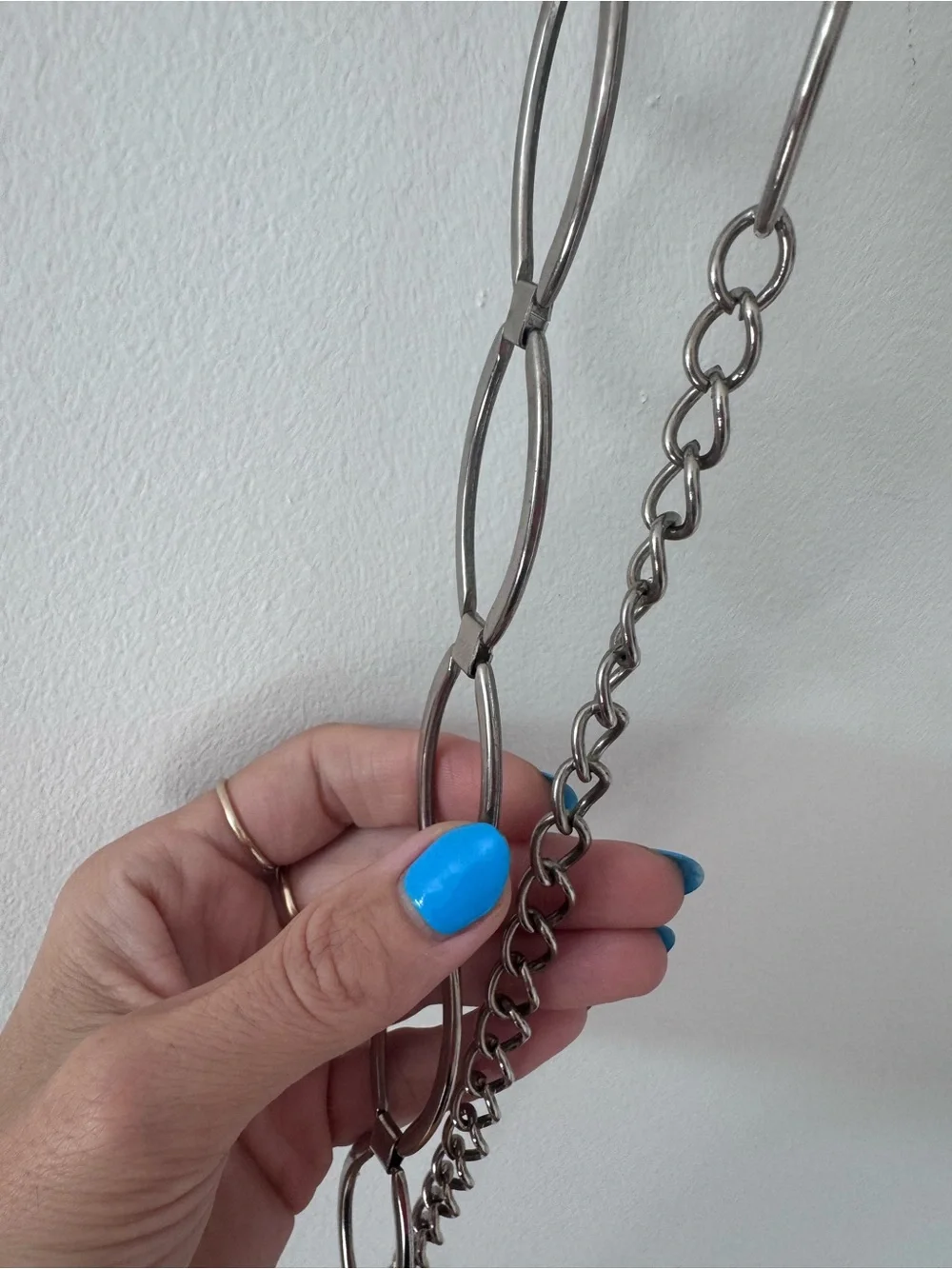 Vintage 90’s Silver-Tone Linked Chain Belt